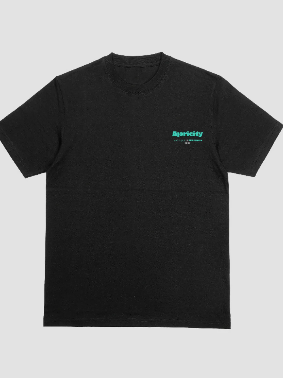 APCTY Eyes Tee in black, front view on a studio background