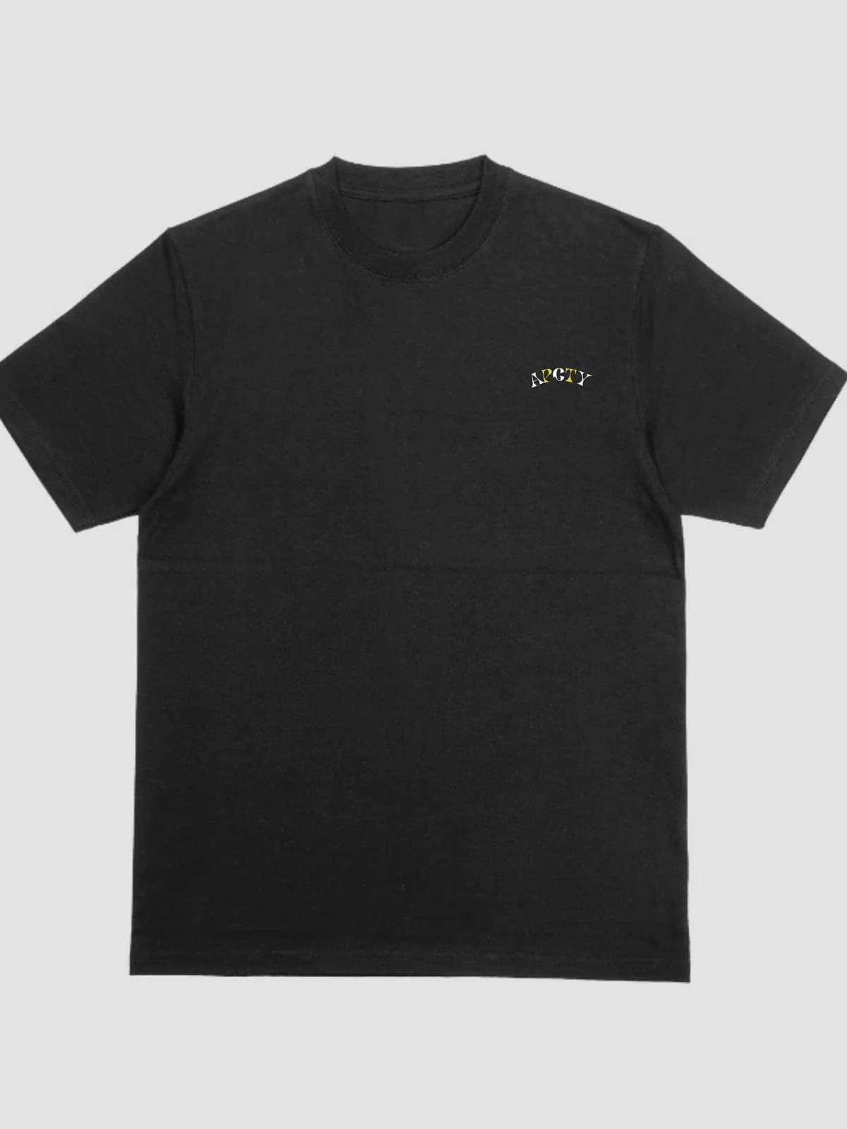 APCTY Warmth of the Sun Tee in black, front view on a studio background